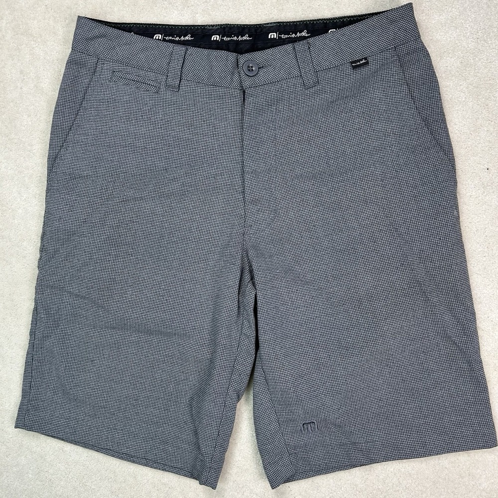 Travis Mathew Shorts Men's 30 Houndstooth Golf Casual Performance 10" Chino